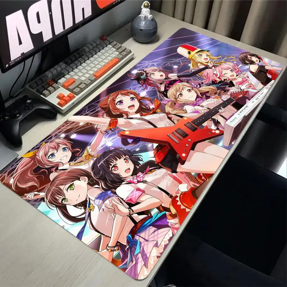 Large Mousepad Anti-slip Rubber mouse mat Computer Game Desk Mat Stitched Edge Large Gaming Mousepad BanG Dream Mouse Pad Gaming