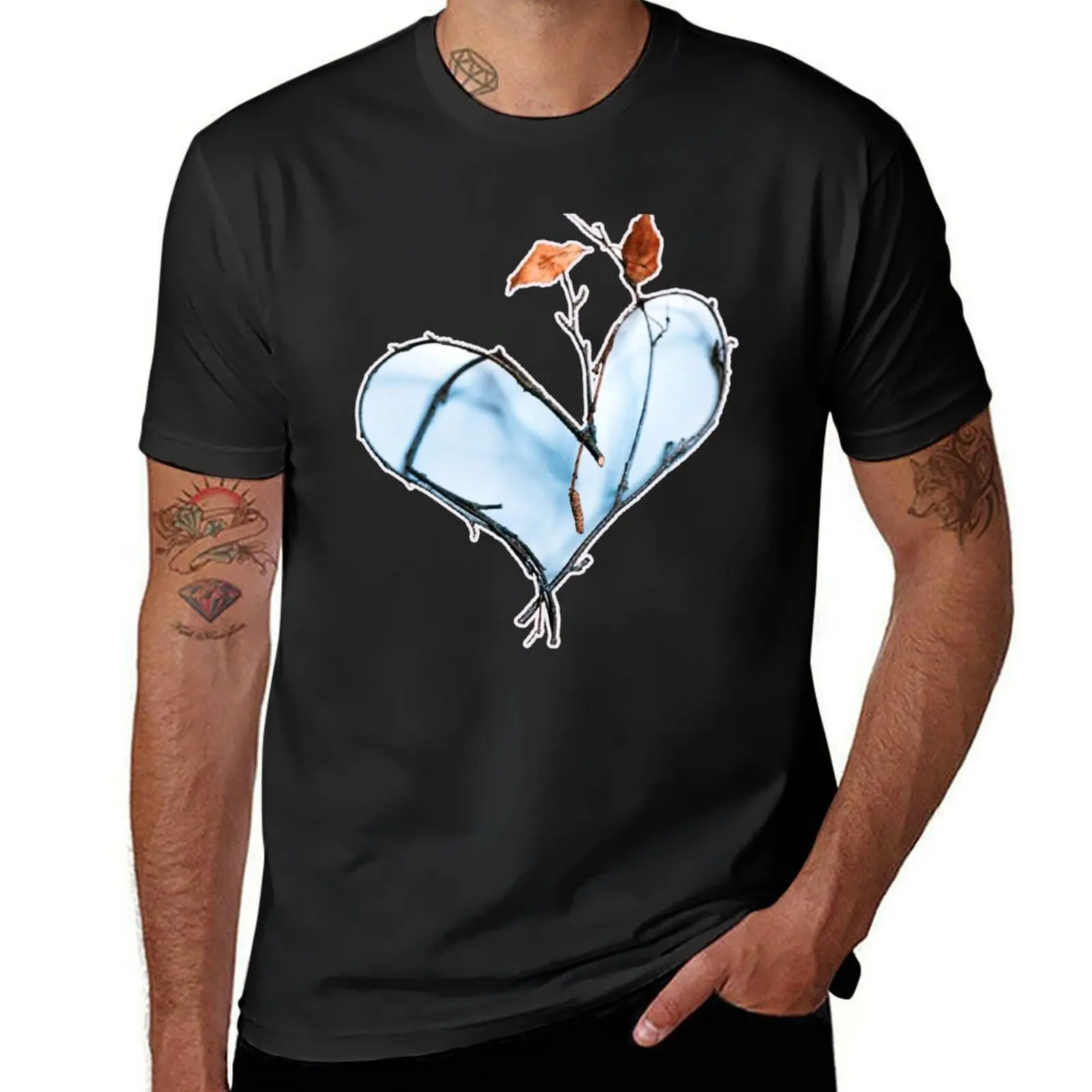 Twigs Love Heart - Autumn, Fall T-Shirt summer clothes sublime Men's clothing