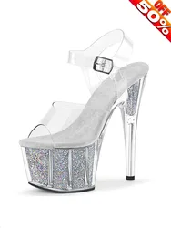 Exotic Stripper luxury shoes 6 inch for women Sandals15cm High Heels Sexy Gothic Fetish Strip Pole Dance Platform Clear peep toe