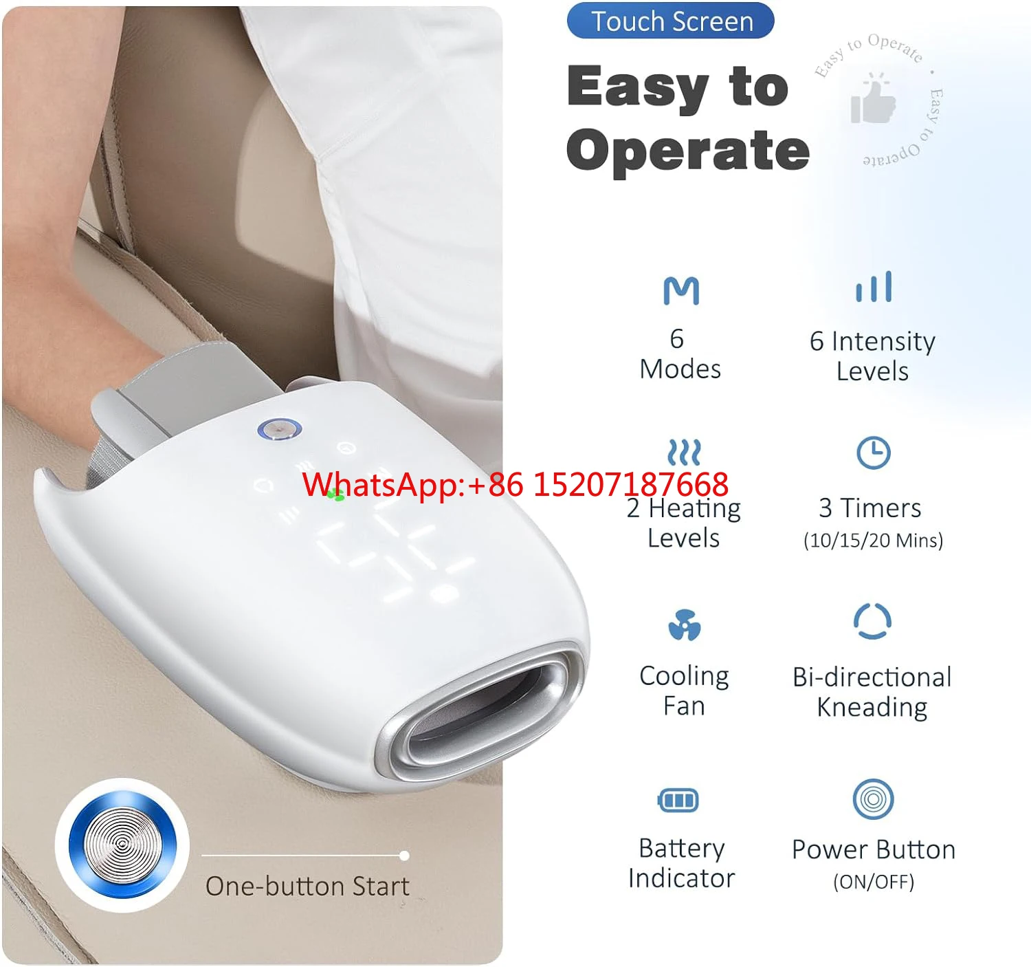 korea 2024 new products xiamen healthpal electronic co.,ltd FE-0162 portable electric dual wrist hand and finger massage machine