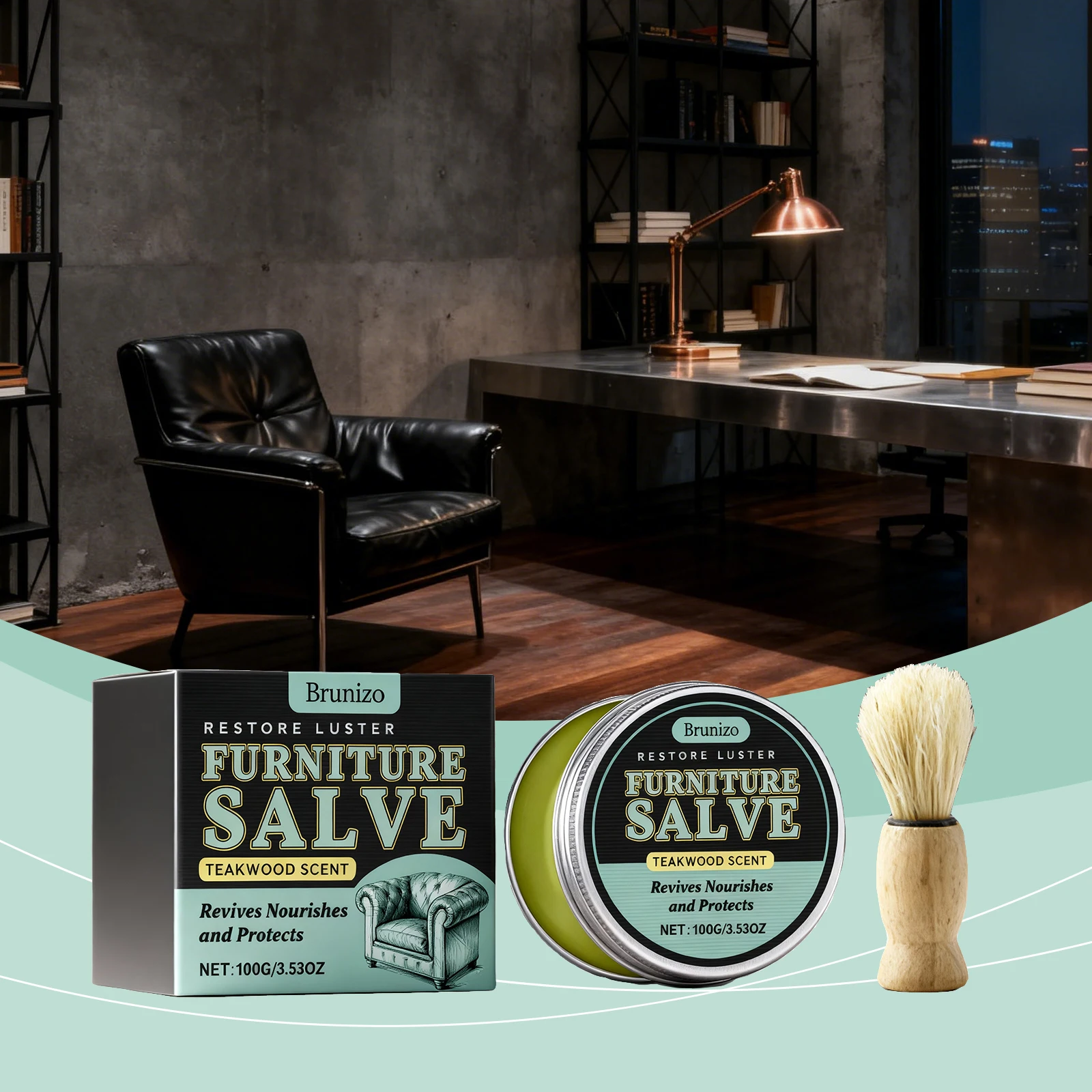 Leather Conditioner 3.53oz Polisher Moisturizer and Restorer Easy To Apply for Leather Furniture Home Sofa Car Seats