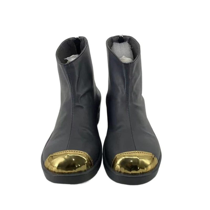 مكتبة الألعاب من Ruina Yan Vismok أحذية كوسبلاي أحذية سوداء مخصصة للنساء والرجال أحذية لعب الأدوار لحفلات الهالوين