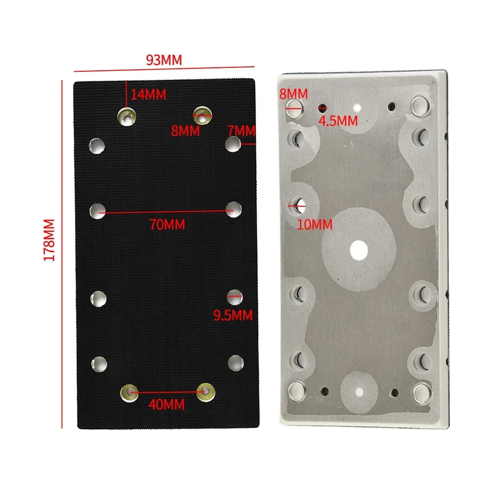 샌딩기 패드 백업 플레이트, RS300 EQ-Plus/LRS 93 샌더 교체, 스퀘어 폴리싱 디스크, 전동 공구 액세서리, 93*178mm, 1 개