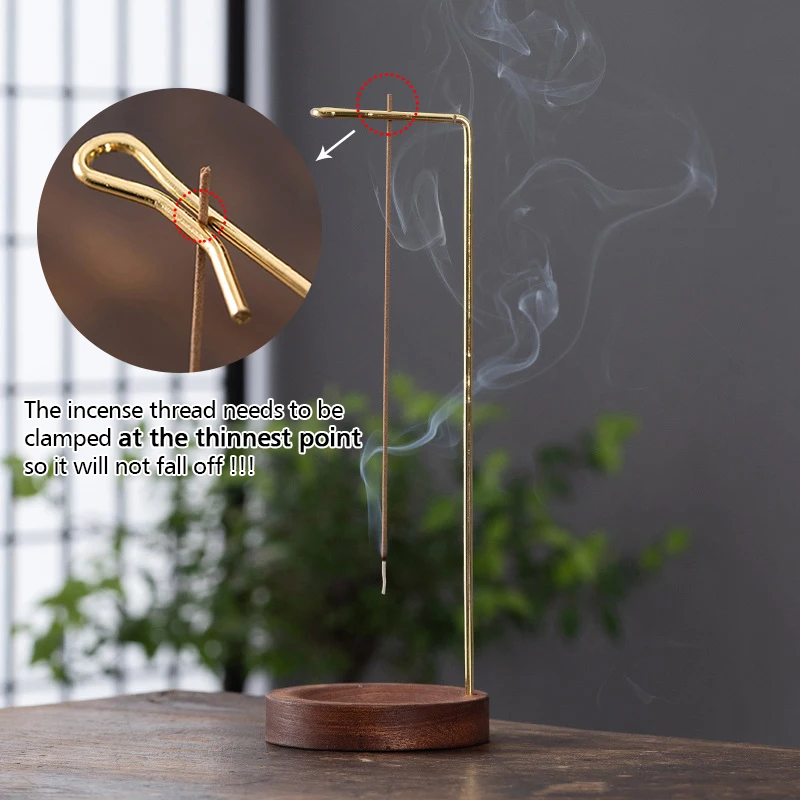 Home Decor Incense Holder Aromatherapy Stander Upside Down Wooden Incense Burner Incense Plate Ash Catcher Buddhism Supplies