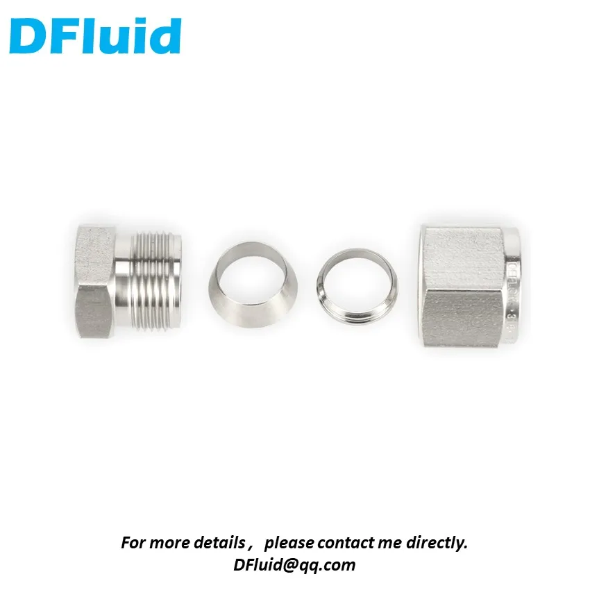 316 Stainless Steel TUBE CAP PLUG Double Ferrule Compression Connector 1/8 1/4 3/8 1/2 Pipe Fitting Water Gas replace Swagelok