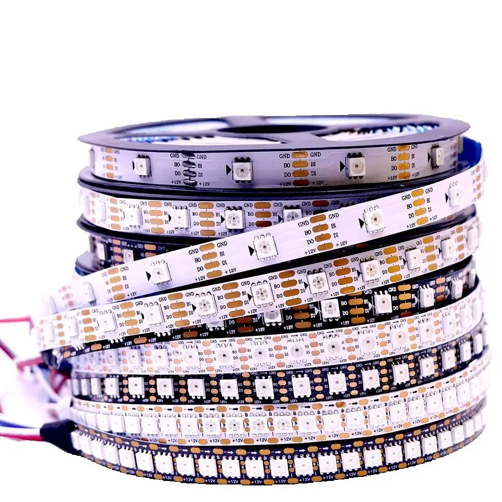 WS2815 Smart RGB LED Strip Lights 1M-5M Length 30/60/96/144 LEDs/m Individually Addressable IC Strip IP30 IP65 Full Color Light