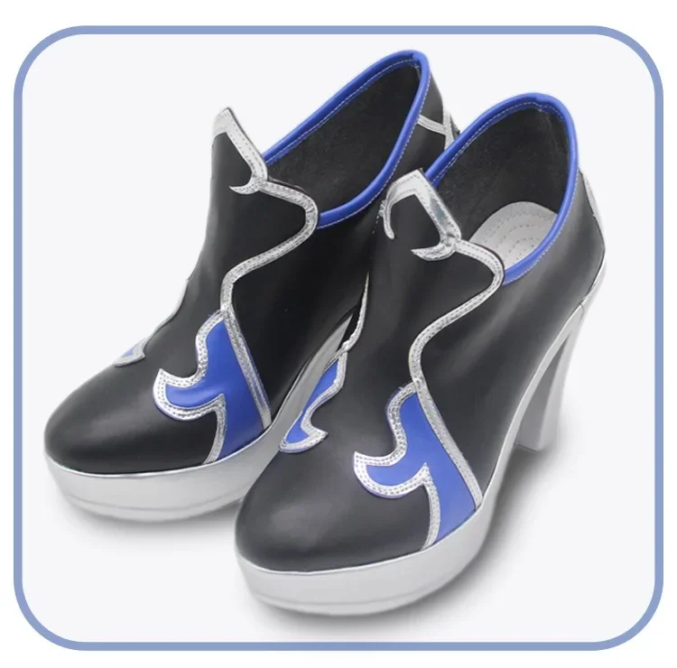 Game Honkai Star Rail Jingliu Cosplay Shoes High Heel PU Leather Shoes Halloween Carnival Boots Cosplay Prop Custom Made