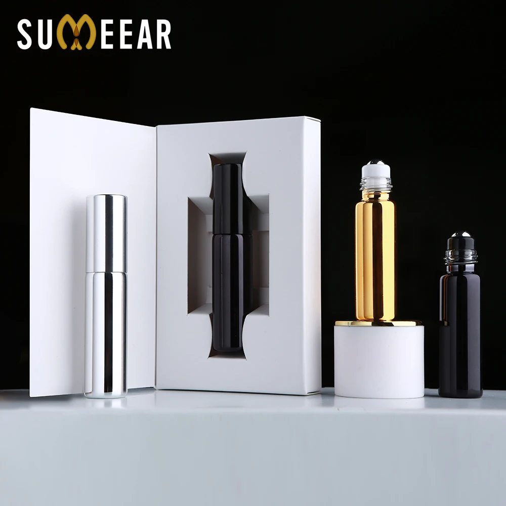 

30/50/80 шт. 5 мл мини-портативный гальванический стеклянный ролик, универсальный для духов/эфирного масла, многоразовый, с изысканной коробкой