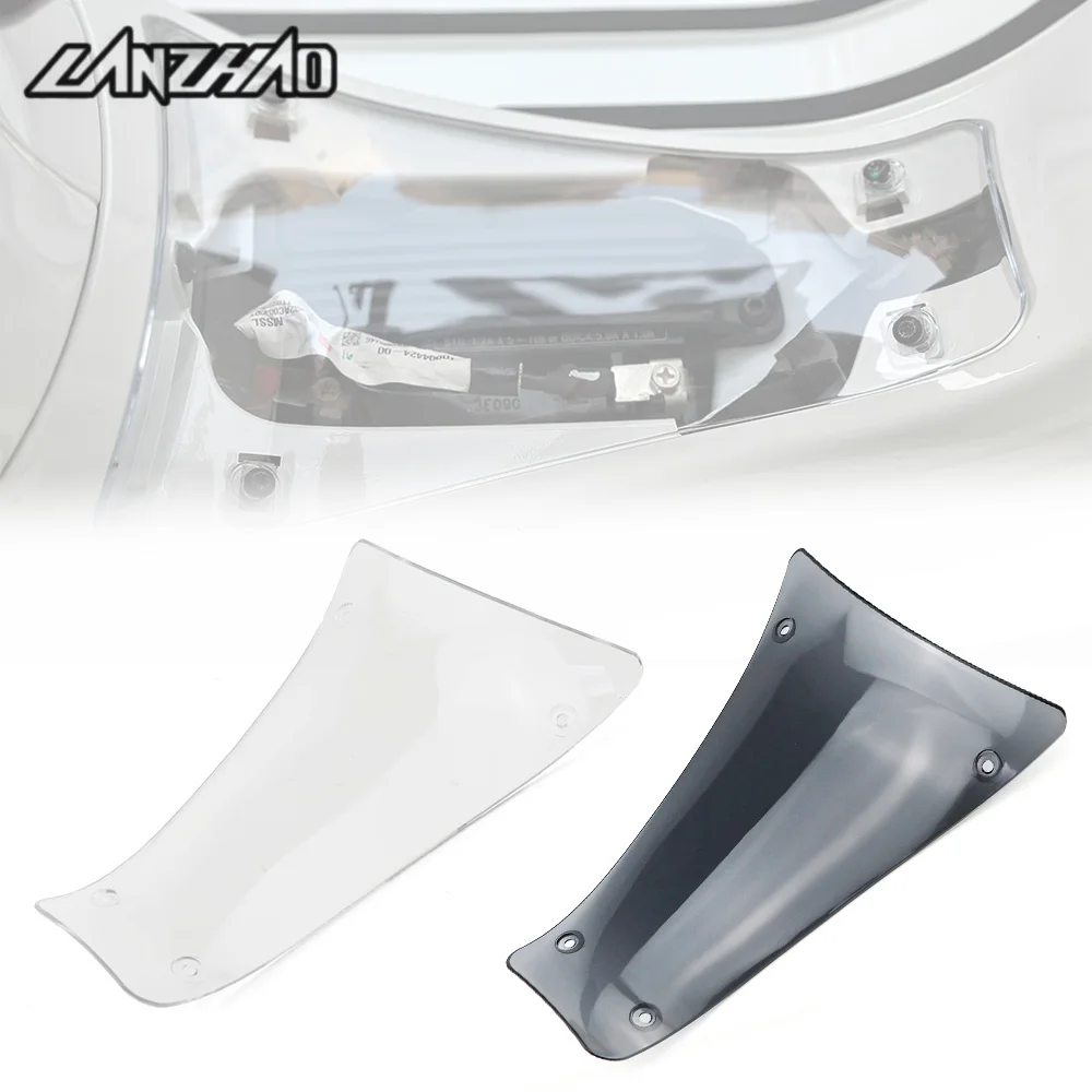 Motorcycle Battery Cover Footboard Center Case Protector Transparent Smoke PVC Accessories for VESPA GTS 150 250 300 GTV 300 HPE