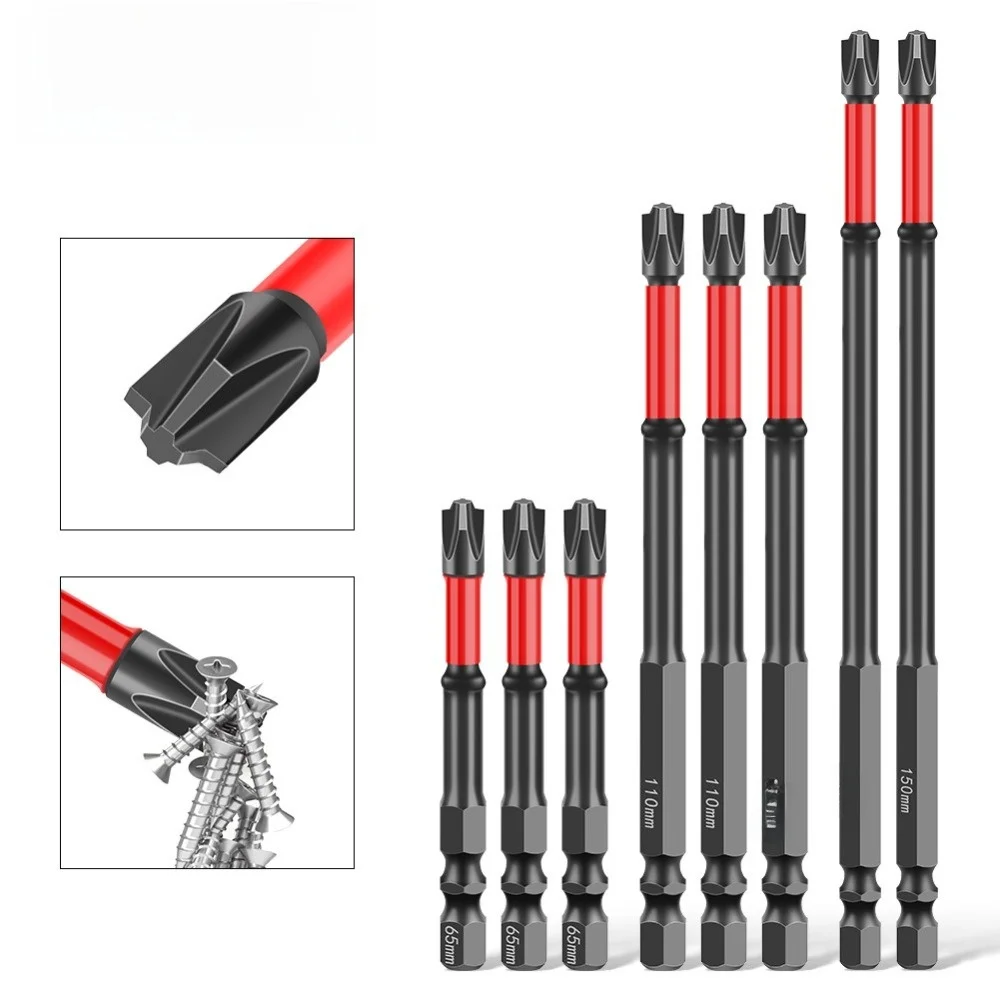 

5/10Pcs 1/4 Inch Lmpact Screwdriver Bit Set Hex Shank 65/110mm Cross Slot Screw Driver Bit Magnetic Electric Screwdrivers