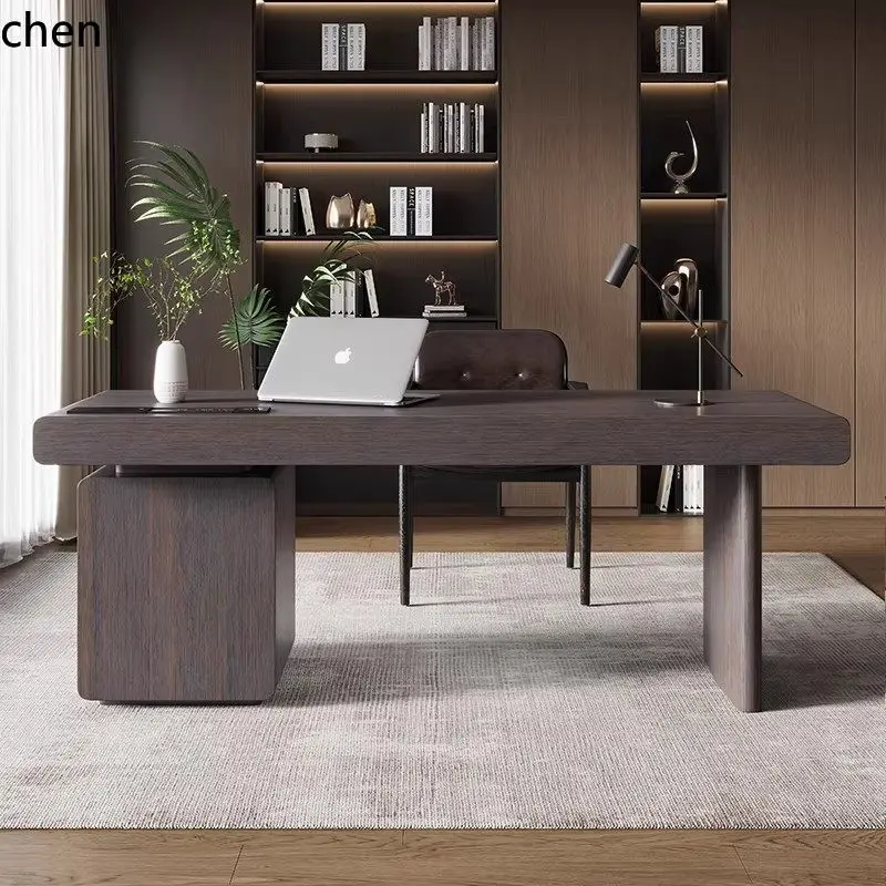 

ZML Minimalist Home Desk Study Writing Table Modern Solid Wood Computer Desk High-end Office Desk