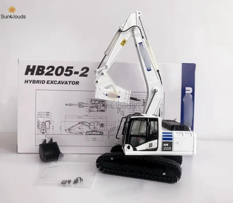 For Komatsu Model Alloy 1:50 Scale pc200 -10 pc210lc -10 pc220 -10 HB205 -2 Break Hammer Excavator Die Cast Model Toy Car