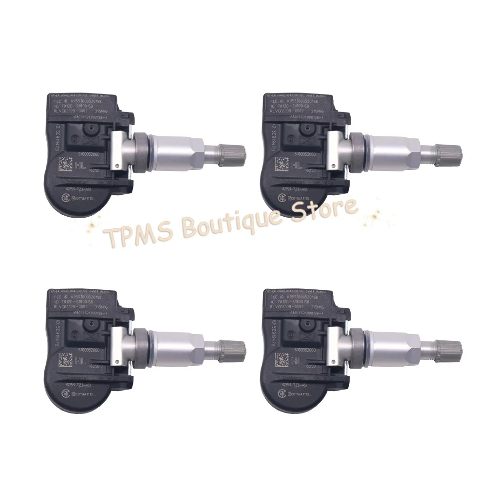 4pcs 315MHz TPMS Tire Sensor 42753-TZ3-A51   Pressure Monitor System For Acura MDX ILX RDX TLX Car Accessories