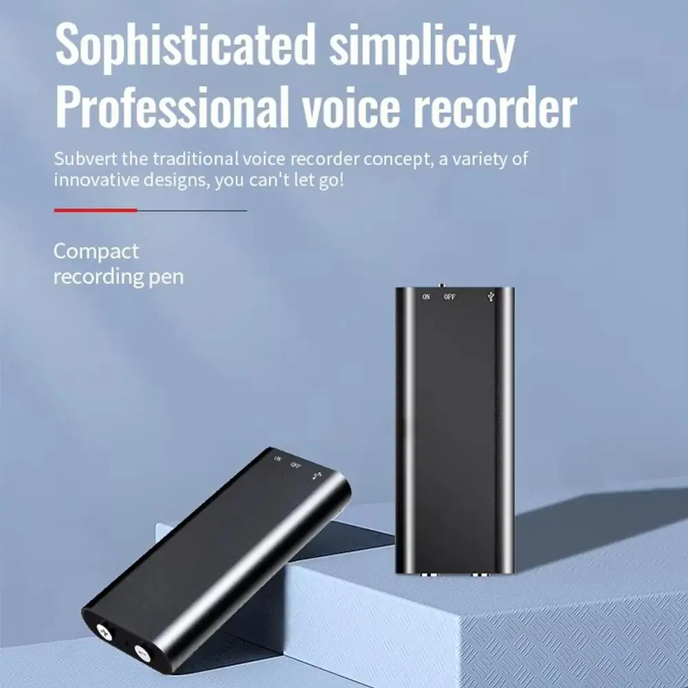 Mini Voice Recorder Digtal Professional Sound Activated Dictaphone Noise Reduce Record MP3 Player Tape Recorder USB 2.0