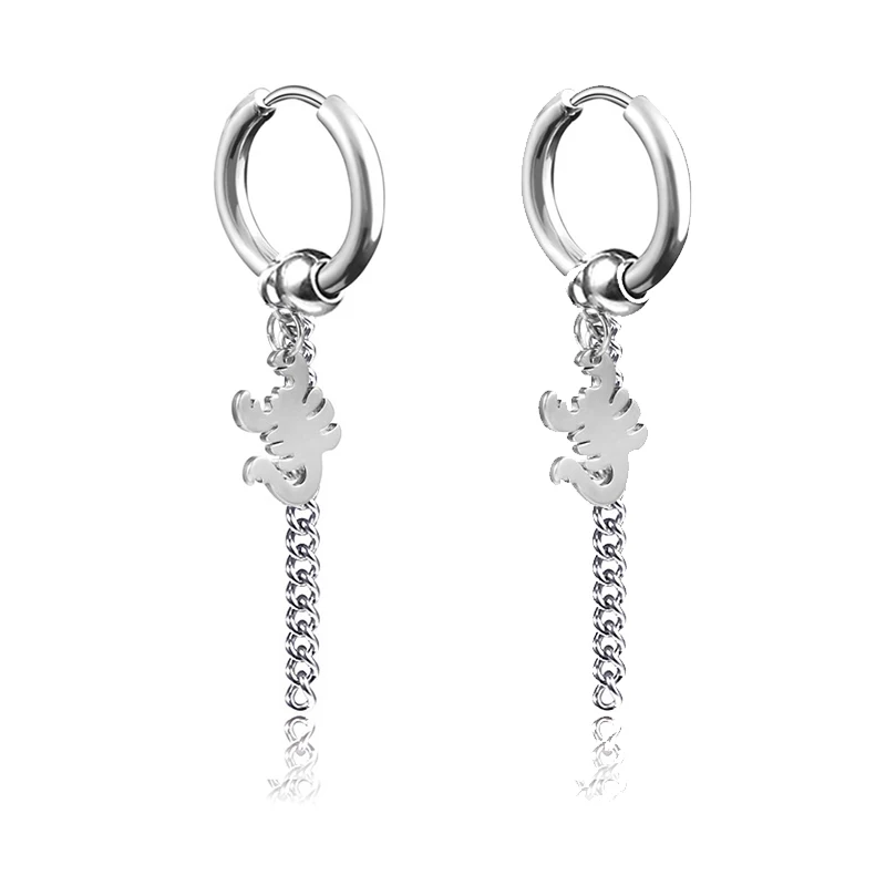 1 Paar Mode Punk Gothic Edelstahl Tropfen Ohrringe Ohrstecker für Frauen Männer Gothic Street Pop Hip Hop Rock Ohrschmuck Geschenk