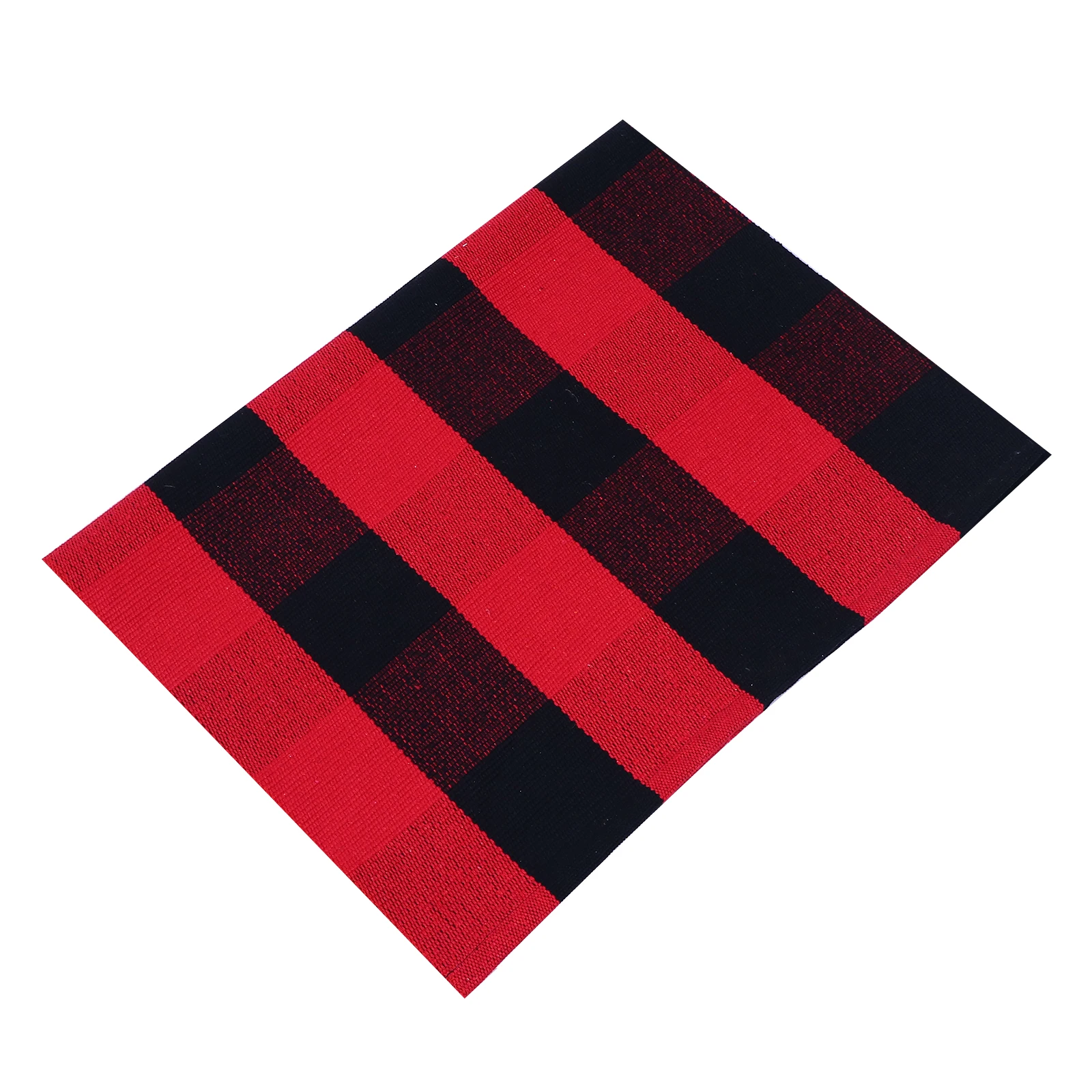 

Red Black Plaid Floor Mat AntiSkid Ground Bathing Polyester Foot Pad Home Decor Bathroom Laundry Bedroom Living Room Kitchen