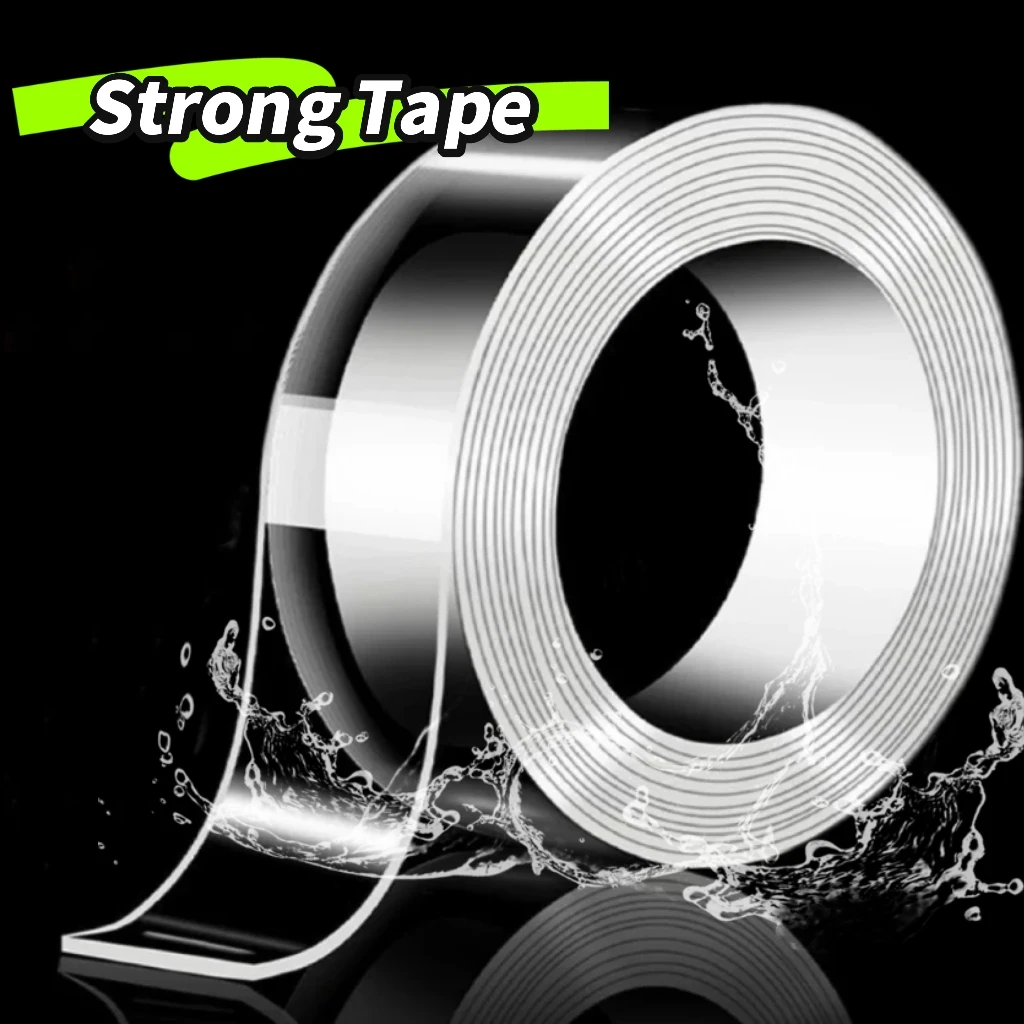 3m Double-Sided Nano Tapes Strong Adhesive Waterproof Tapes Transparent Reusable Traceless Stickers For Bathroom Kitchen Sink