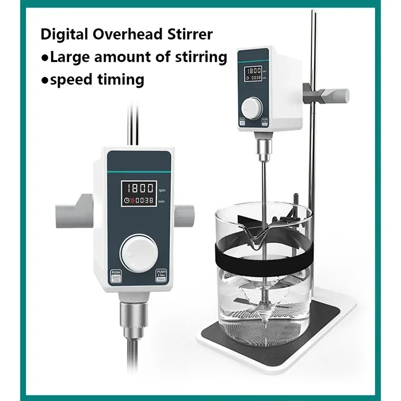 New Small Electric Mixer Industrial Overhead Mixer Digital Display Constant Speed Laboratory Mixer High Power