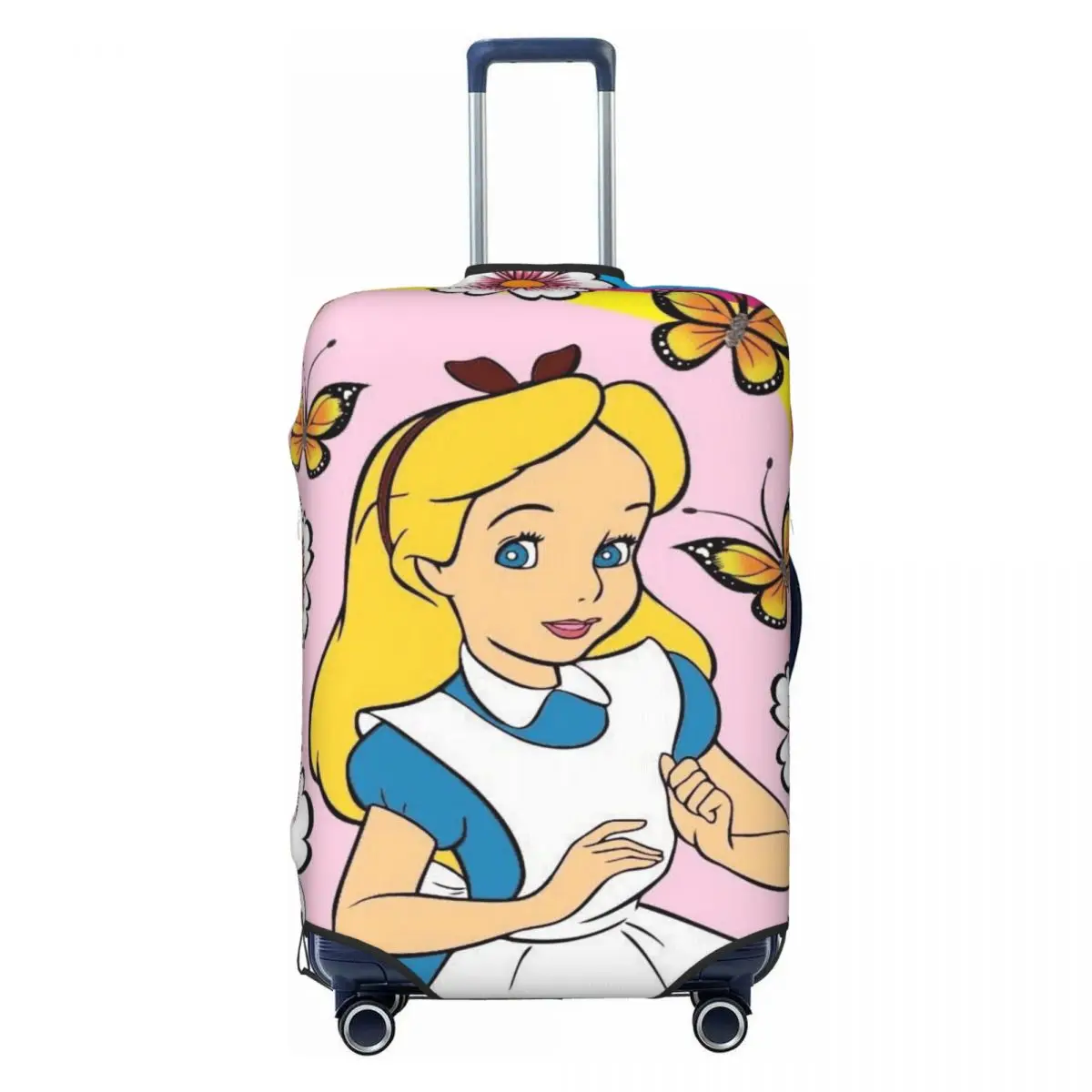 

Изготовленный на заказ чехол для чемодана с рисунком Алисы в стране чудес, эластичные защитные чехлы для багажа на 18-32 дюйма