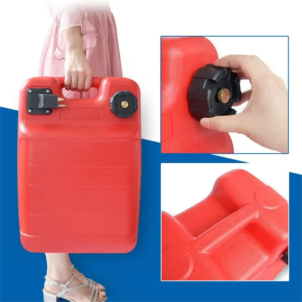 24L/12L Outboard Fuel Tank Oil Box For Portable Boat Yacht Engine Marine Red Plastic Anti-static Corrosion-Resistant