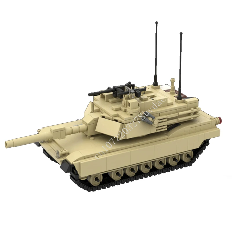 745PCS MOC WW2 Military Weapon Series M1A2 Abrams Tank Destroyer Armored Car Model Building Blocks Bricks DIY Assembly Toys Gift