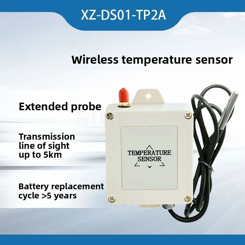 Remote Wireless Temperature Monitoring Sensor, Transmission, Industrial Waterproof Probe, Wiring-free Installation