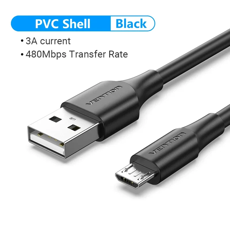 Ventie Micro USB-kabel 3A Snel opladen USB-datakabel Oplaadkabel voor mobiele telefoon voor Samsung HTC LG Android Tablet USB-draad