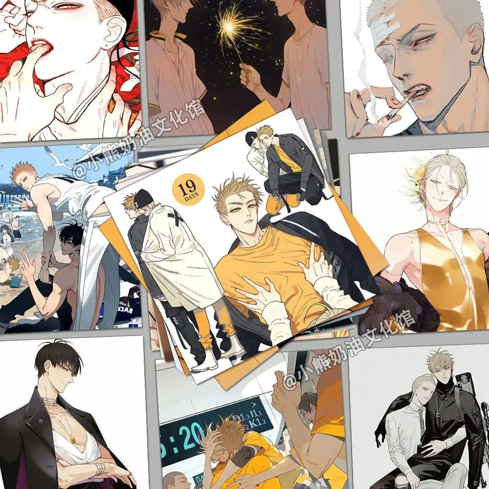 New Arrive Chinese Danmei Double Male Manhwa 108Pcs/Set Old Xian 19Days Mo Guanshan/He Tian DIY Decorative Avatar Stickers