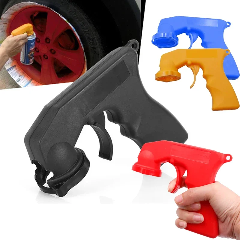 

Spray Adaptor Paint Care Aerosol Spray Gun Handle with Full Grip Trigger Locking Collar Car Maintenance Painting Paint Tool