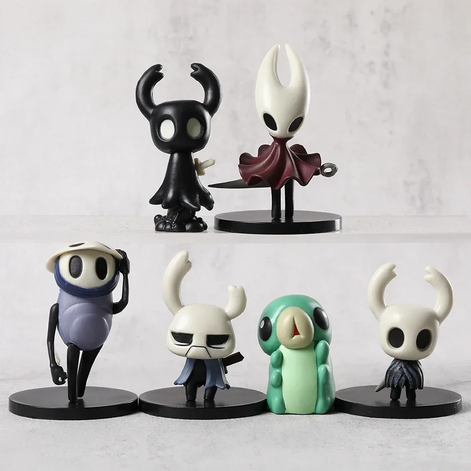 Hollow Knight The Knight Hornet Quirrel Zote Grub Figure Model Toys Ornaments Present 6pcs/set