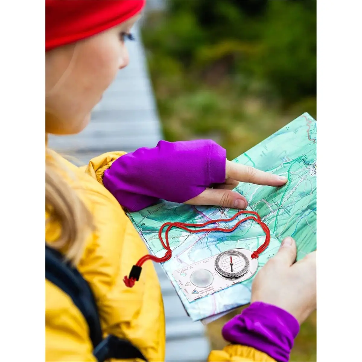 828 Mega Sale 1set/6pcs Directional Compass in Bulk, with Tilted Magnifying Glass Ruler and Scale, Suitable for Class Gifts