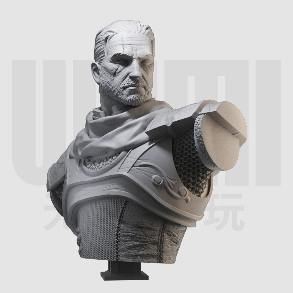 

1/10 Jerome Bust Game Character Resin White Model GK figure Model