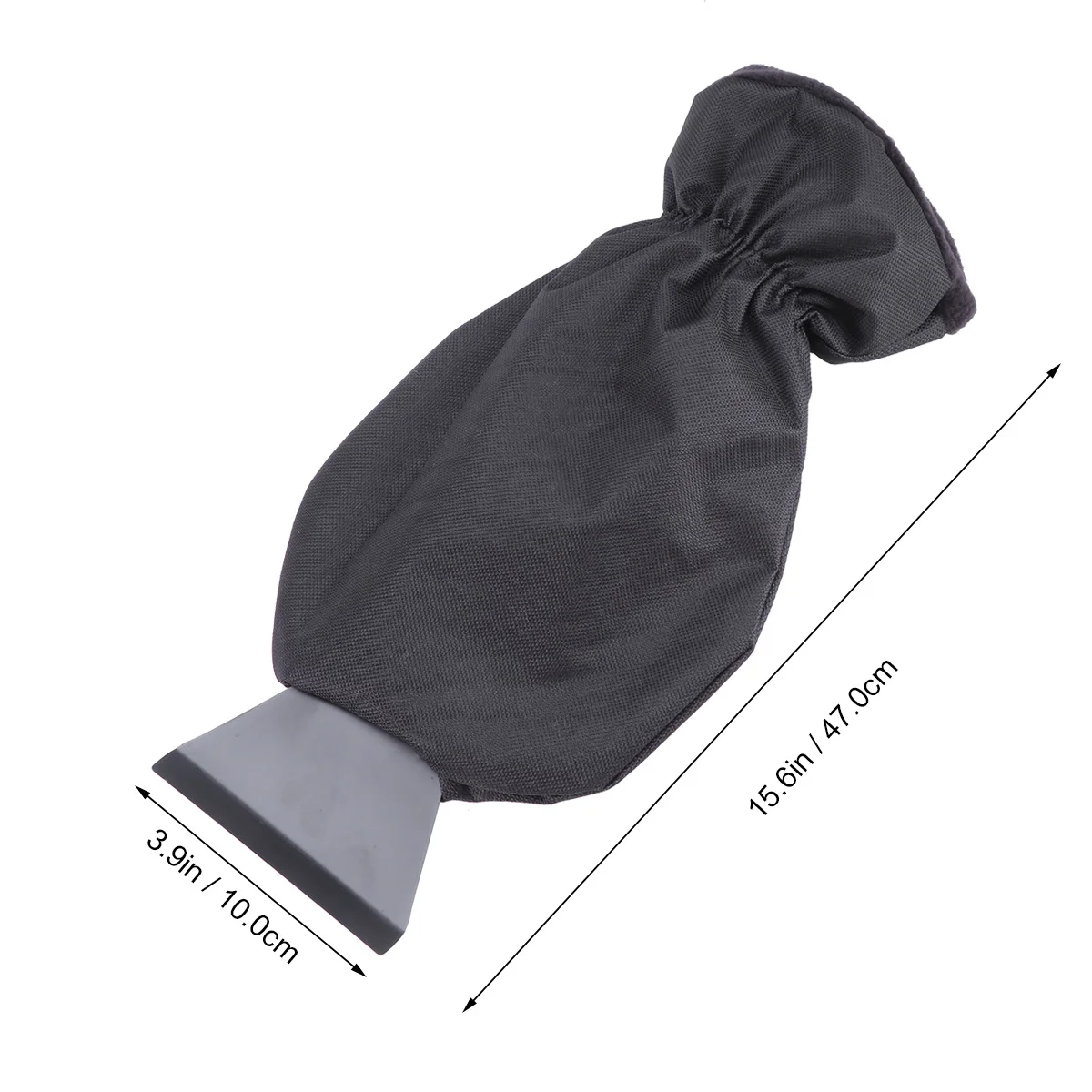 مكشطة ثلج مجرفة ثلج قفازات مجرفة ثلج للسيارة أداة تنظيف نافذة السيارة المحمولة للطقس البارد مكشطة ثلج سوداء #2