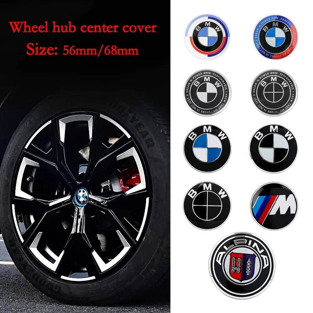 4pcs 56MM 68MM Car Wheel Center Hup Caps Wheel Cover For BMW X5 X3 X1 E36 E39 E46 E60 E90 E90 G20 G21 G30 G11 F15  F10 F30