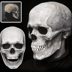 Full Head Skull Mask Carnival Adults Realistc Anonymous Halloween Moveable Mouth Jaw Anime Horror Helmet Skeleton Headgear Masks