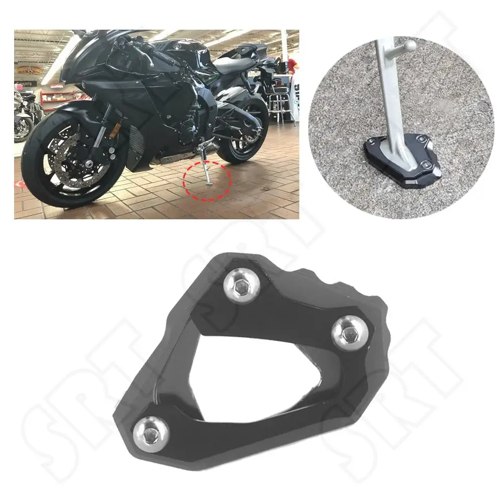 

Fits for Yamaha YZF R1 YZF-R1 2016 2017 2018 2019 2020 Motorcycle Accessories Side Stand Extension Support Plate Extender Pad