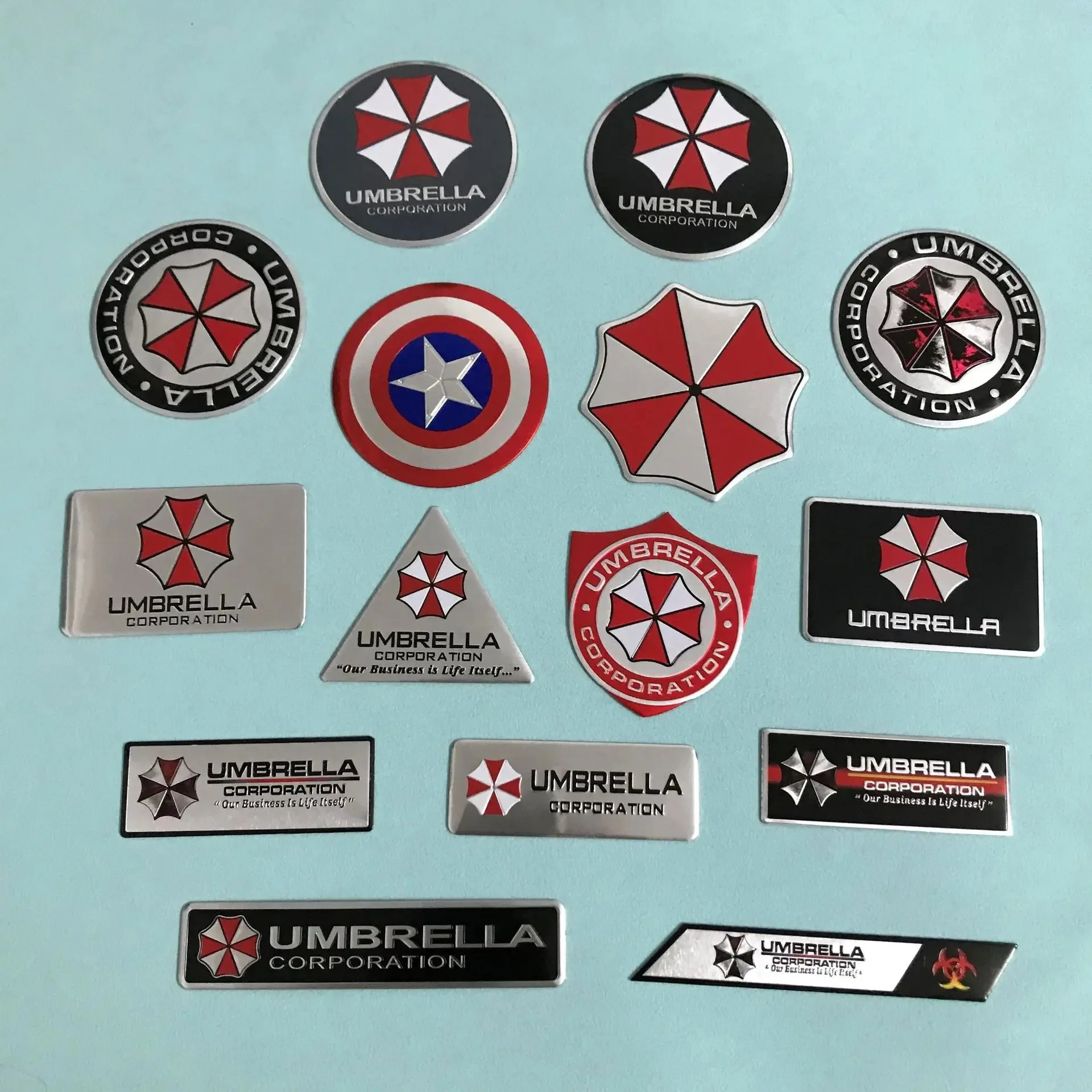Metal Sticker Motorcycle Car Fuel Tank Cover Body Scratch Aluminum Decal Emblem Badge