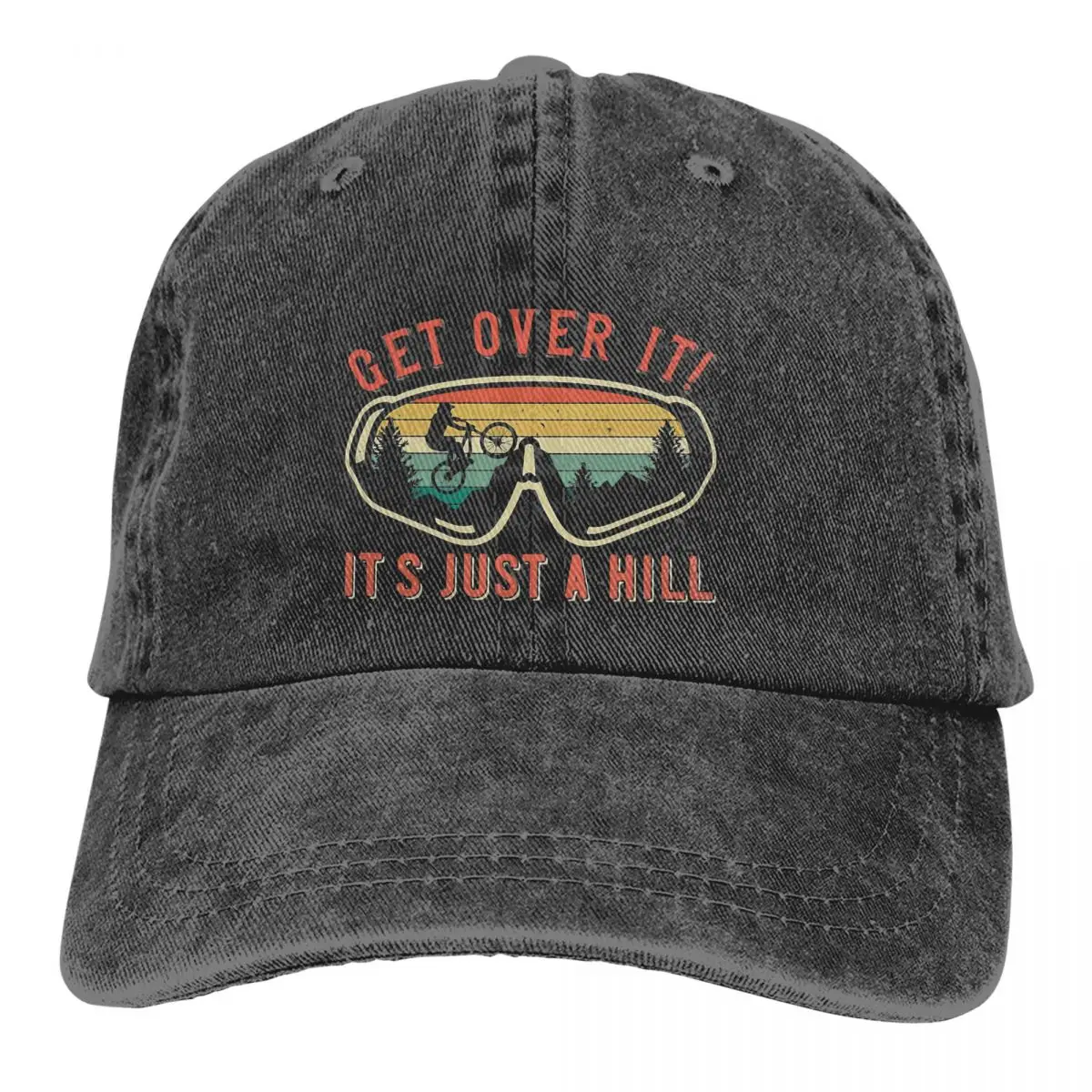 Summer Cap Sun Visor It's Just A Hill Get Over It Hip Hop Caps Mountain Bike MTB Cycling Cowboy Hat Peaked Hats