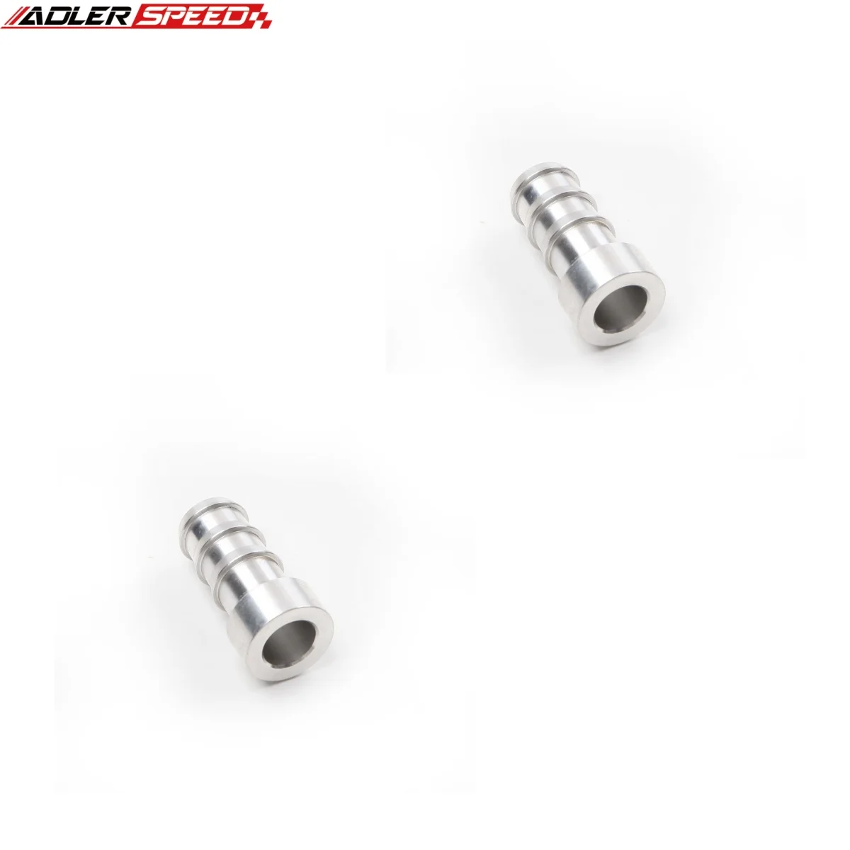 NSW 2PCS Aluminum Straight Barb Weld On Bungs Fitting Round Base Barb O.D.:1/4