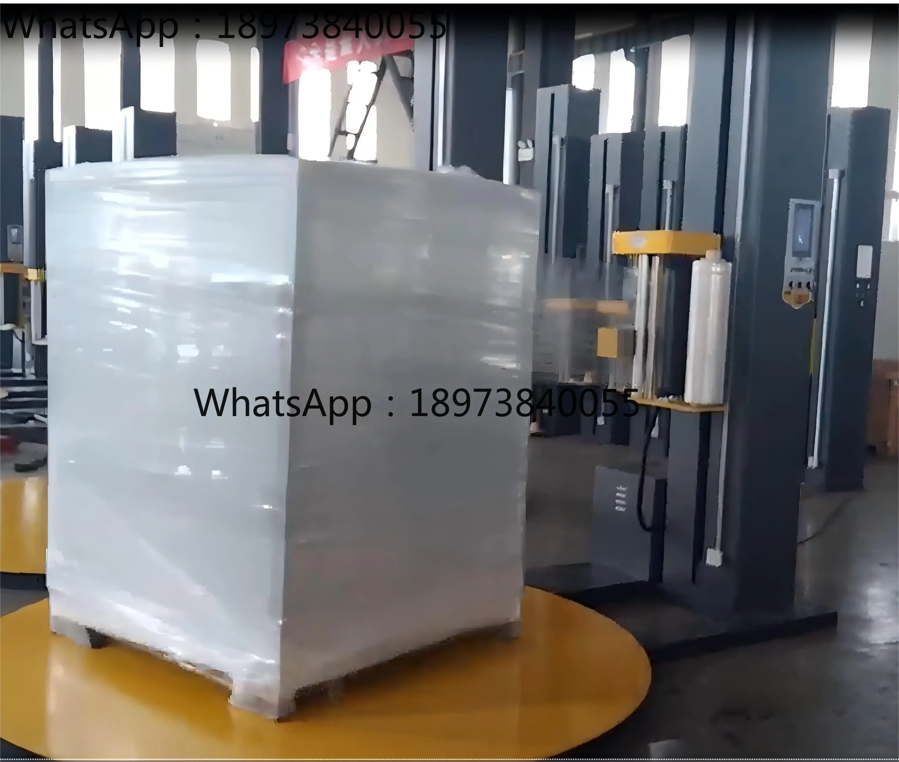 

2000A Fully Automatic Pallet Wrapping Machine Stretch Film Packaging Case Packing Machine with Baler Feature