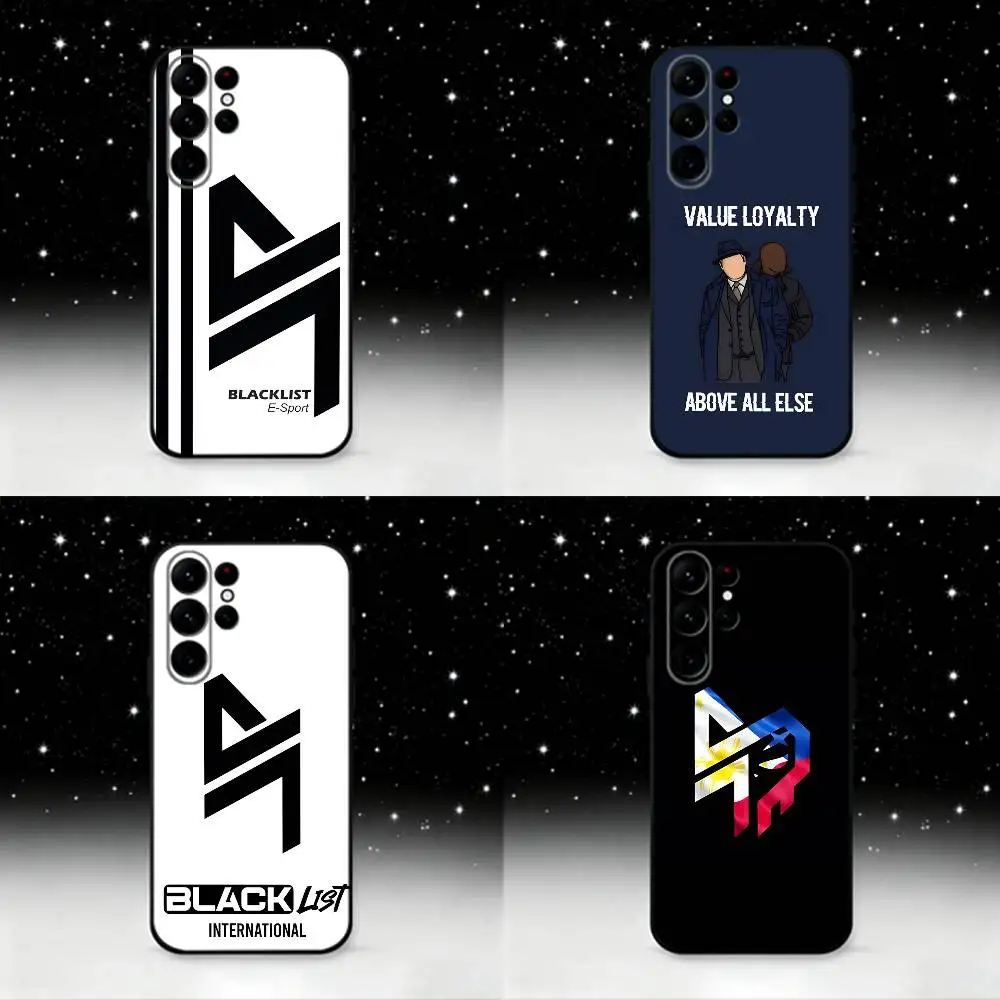 

B-Blacklist Phone Case For Samsung S25,S24,S21,S22,S23,S30,Ultra,S20,Plus,Fe,Lite,Note,10,9,5G Black Cover