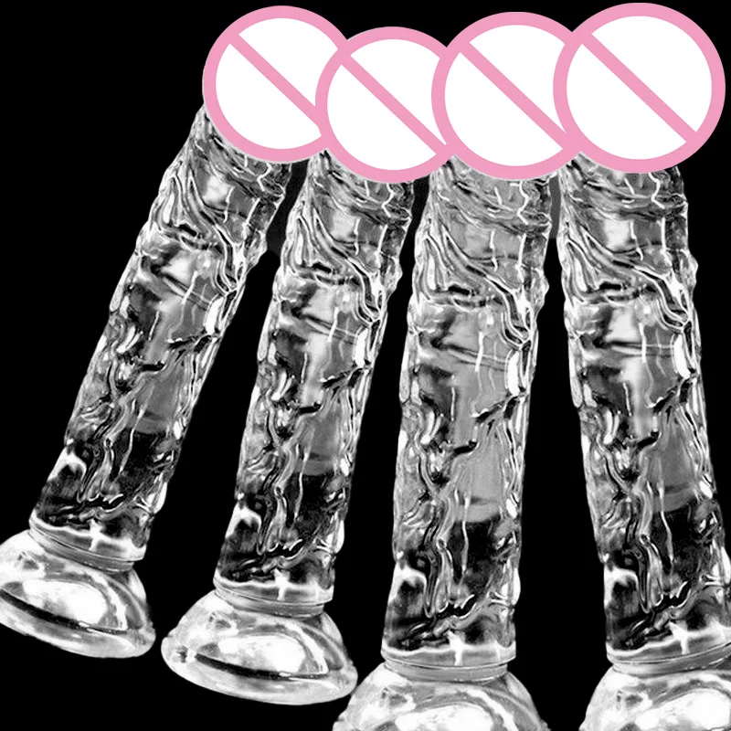 Transparent Soft Jelly Dildos Strong Suction Cup Female Anal Masturbator Clitoral Stimulator Big Dick Lesbian Women Sex Toys 18+_voghion.com