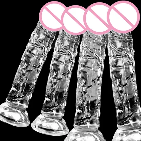 Transparent Soft Jelly Dildos Strong Suction Cup Female Anal Masturbator Clitoral Stimulator Big Dick Lesbian Women sexx Toys 18