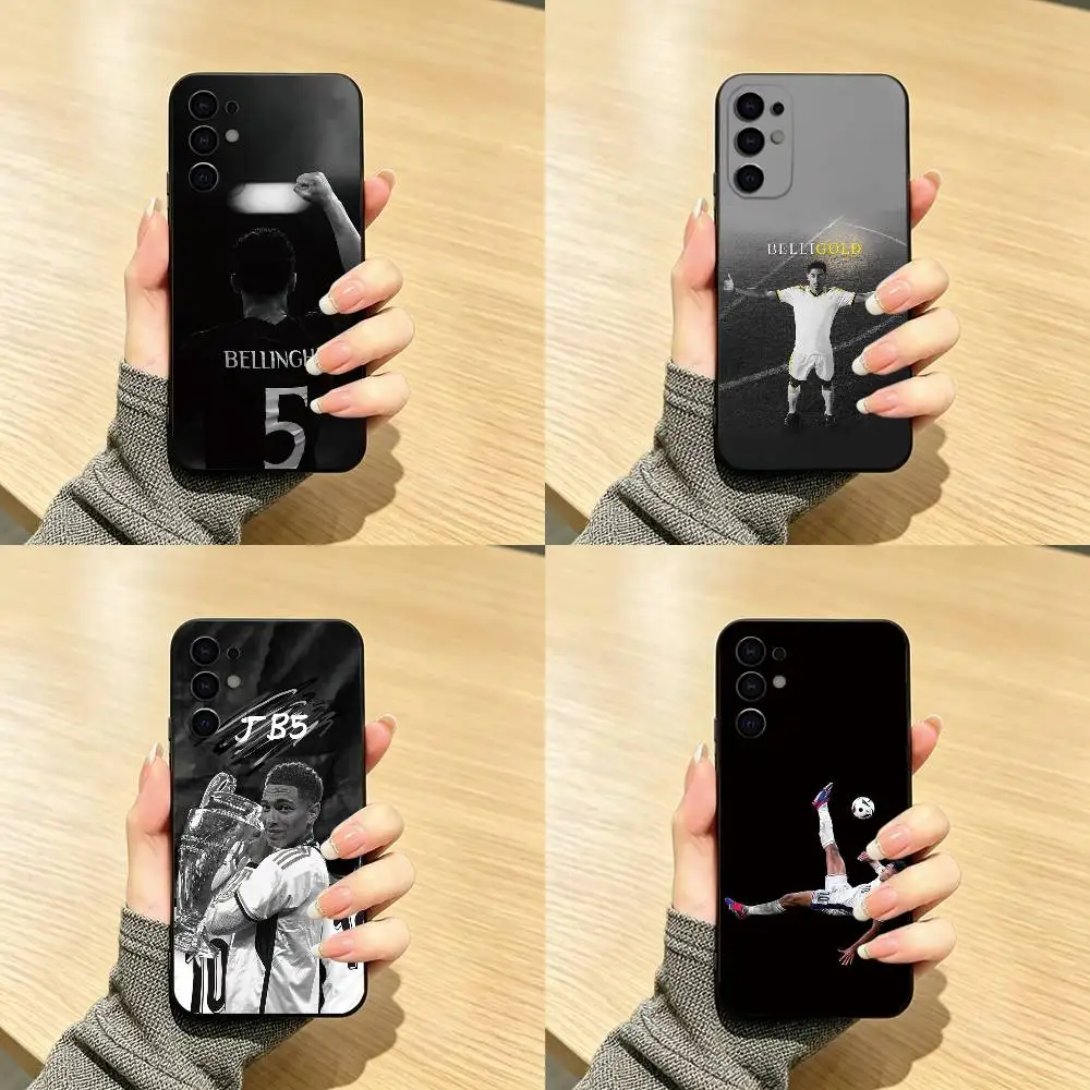 Football J-Jude B-Bellinghams  Phone Case Black Silicone Soft For Samsung S25,S24,S21,S22,S23,S30,Ultra,S20,Plus,Fe,Lite