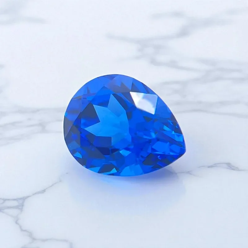 

A- Hot Sale Lab Grown Cobalt Spinel Pear Cut DIY Charms Jewelry Ring Making Main Materials Selectable AGL Certificate