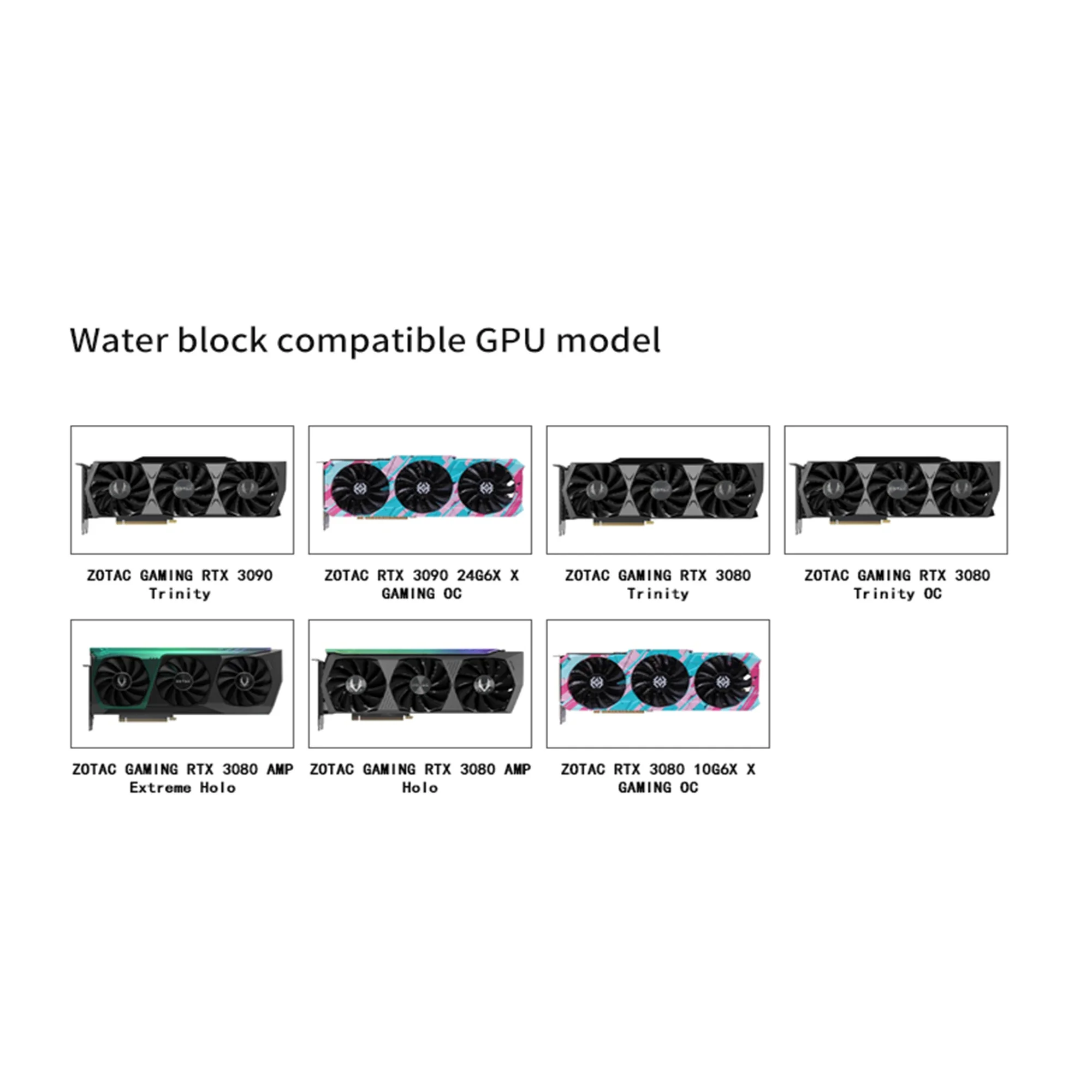 Barrow blok air GPU cakupan penuh untuk ZOTAC GAMING RTX 3090 3080 X, 5V ARGB 3PIN Motherboard AURA SYNC