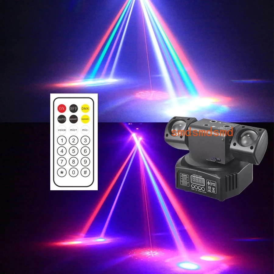 

New LED Rotating Laser Beam Strobe 3-in-1 Disco Light DMX512 DJ Bar Club Party Wedding Christmas Effect Stage Light