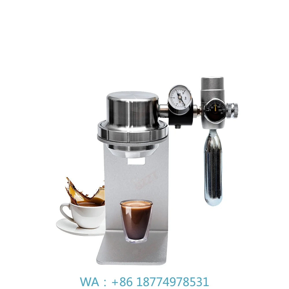 Portable Pneumatic Espresso Maker, 1‑16 Bar Stainless Steel Housing for Office Car Hotel RV Outdoor Camping Coffee Brewing Tool