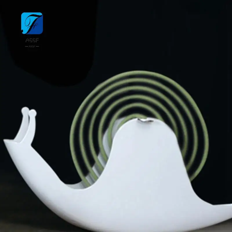 

A55F-1 шт. Улитка, средство от комаров, лоток для благовоний, кронштейн для дома с крышкой, железный держатель спирали от комаров (белый)