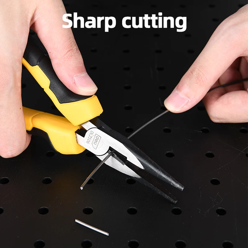 Imagem -04 - Deli-universal Wire Cutter Alicate Combinado Alicate Diagonal Alicate Agulha Alicate Eletricista Profissional Ferramentas Manuais Hardware